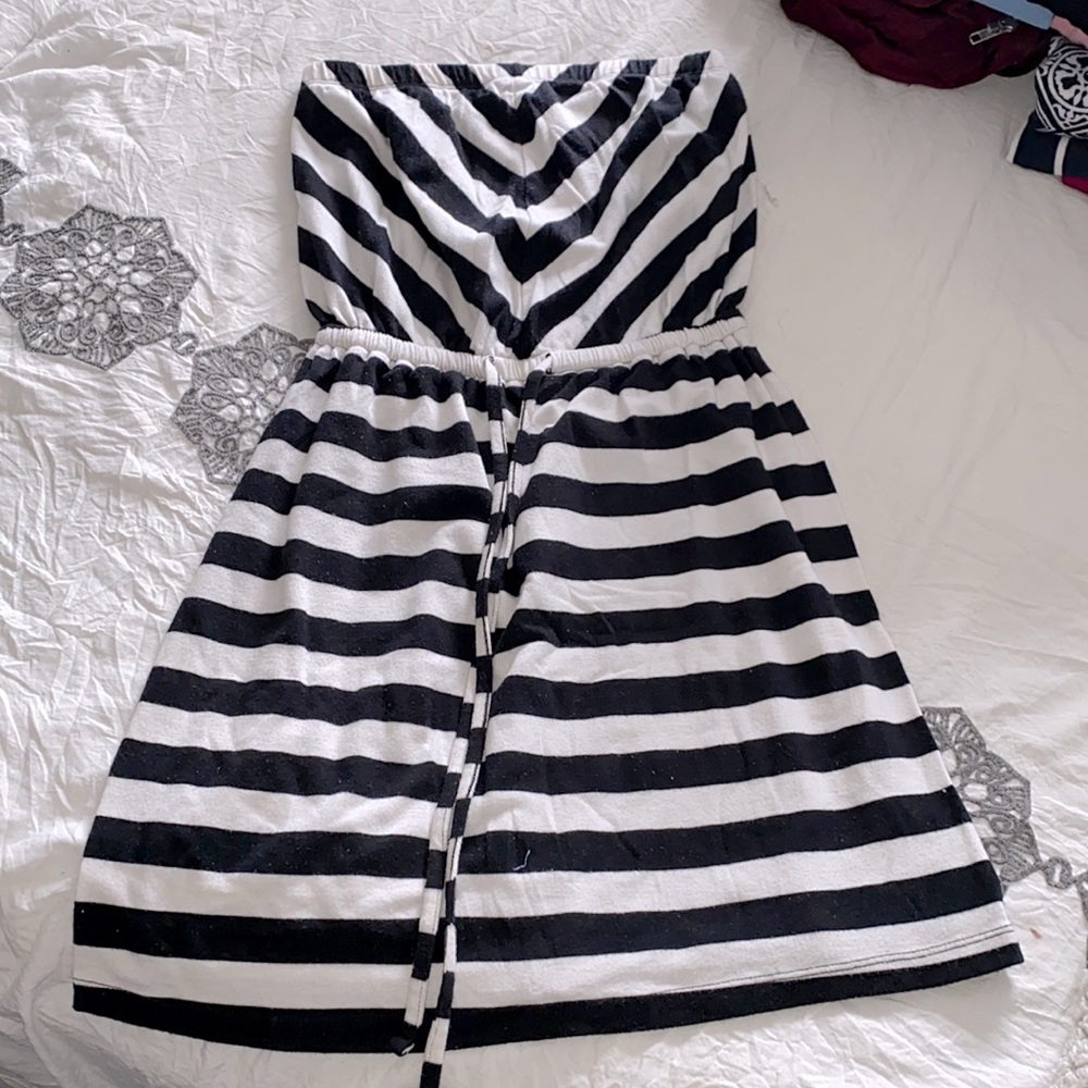 stripped mini sun dress